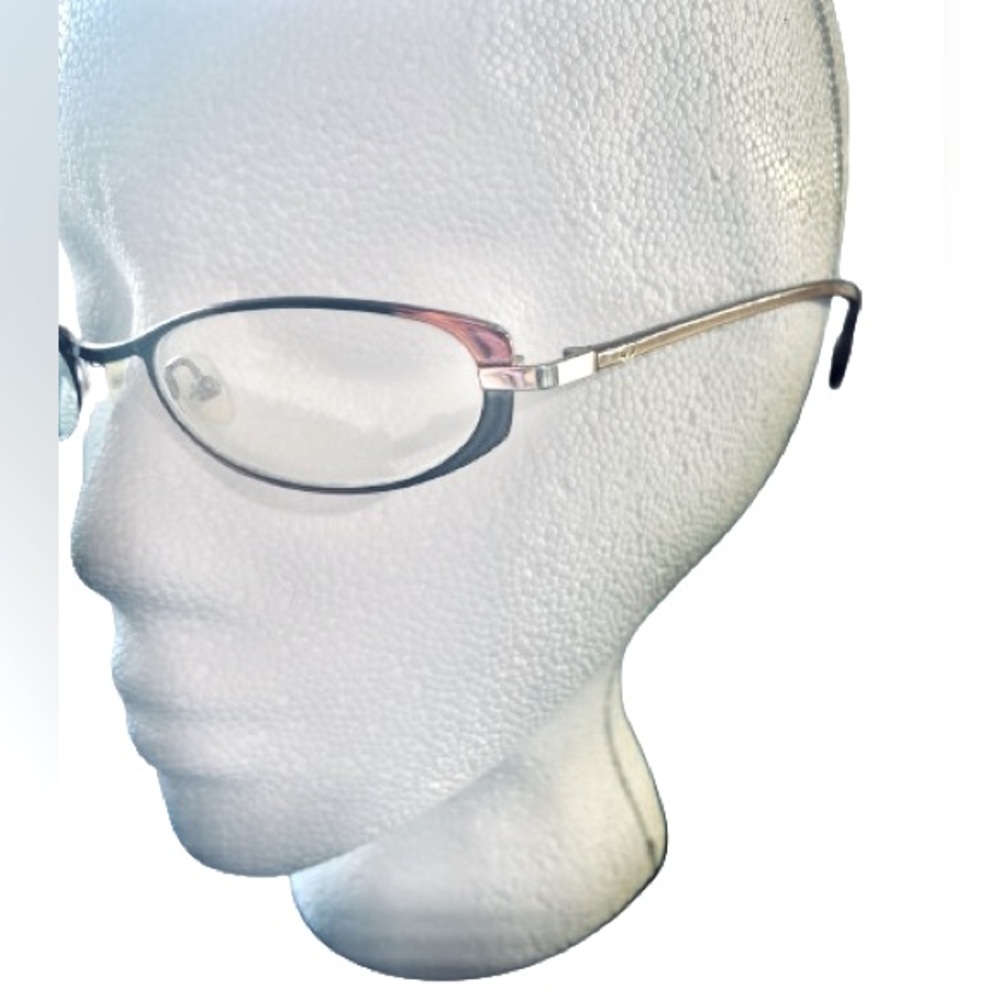 Valentino Authentic Vintage Women's Bronze Metal Eyeglasses with Original Case - Picture 5 of 12